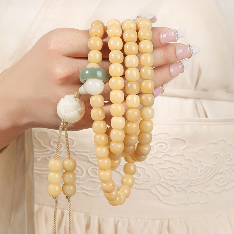 KarmaRipple's Authentic Bodhi Seed Lotus Dzi Bead Peace Balance Talisman Bracelet p5