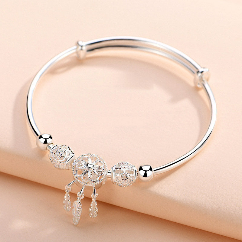 KarmaRipple's Tibetan Ivory Bronze Blessing Dream Catcher Talisman Bracelet p10