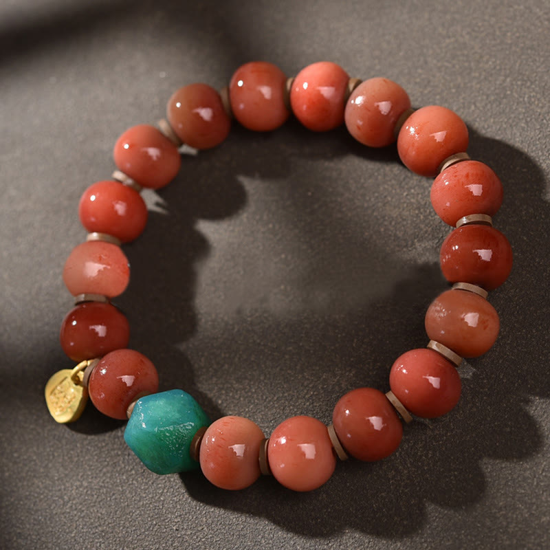 KarmaRipple's Tibetan Authentic Camel Bone Dzi Bead Bodhi Seed Talisman Fortune Bracelet p5