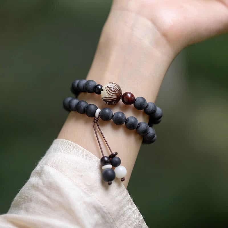 KarmaRipple's Tibetan Double Layer Cypress Bodhi Lotus Balancing Bracelet p8