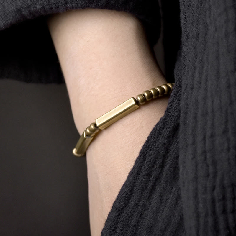 KarmaRipple's Tibetan Simple Design Bronze Wealth Fortune Bracelet p2