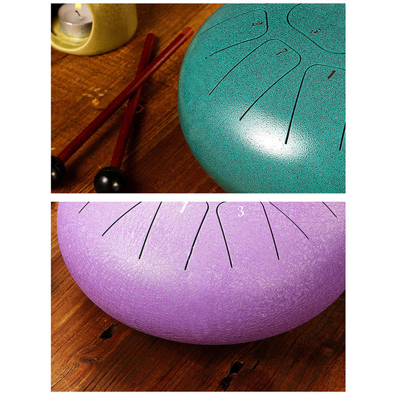 KarmaRipple's Steel Tongue Drum Sound Balancing Mindfulness Meditation Yoga Drum Kit 11 Note 8 Inch p23