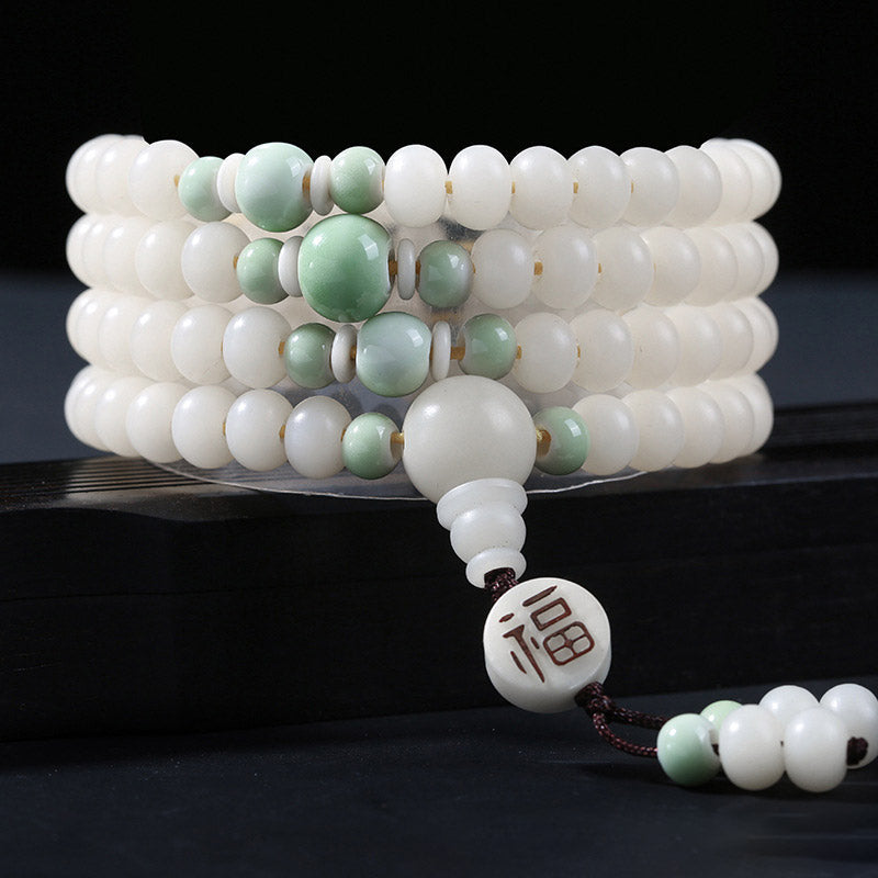 KarmaRipple's Bodhi Seed Bead Lotus Blessing Talisman Bracelet p25