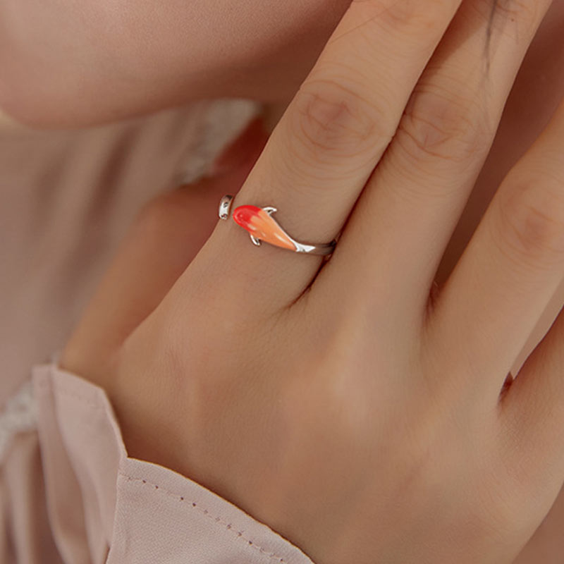 KarmaRipple's Koi Fish Bronze Balance Fortune Adjustable Ring p3