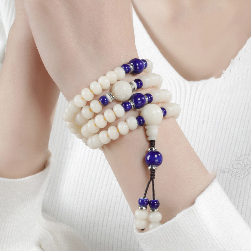 KarmaRipple's Bodhi Seed Bead Lotus Blessing Talisman Bracelet p11