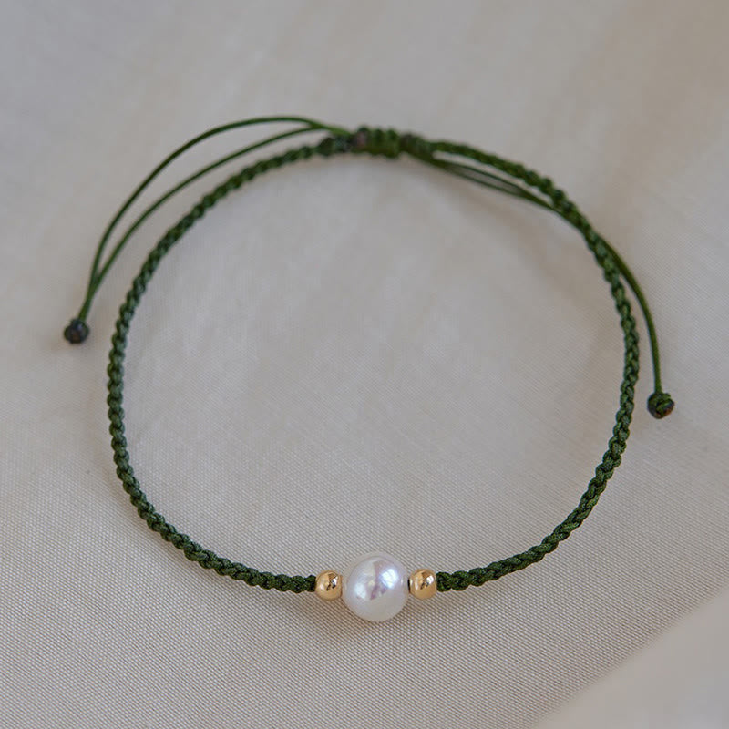 KarmaRipple's Authentic Pearl Bead Fortune Braid String Bracelet p10