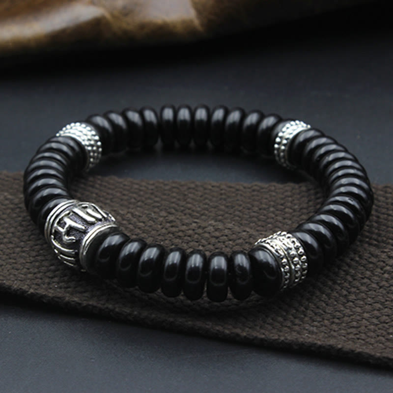 KarmaRipple's Authentic Tibetan Coconut Shell Om Mani Padme Hum Positive Bracelet p8