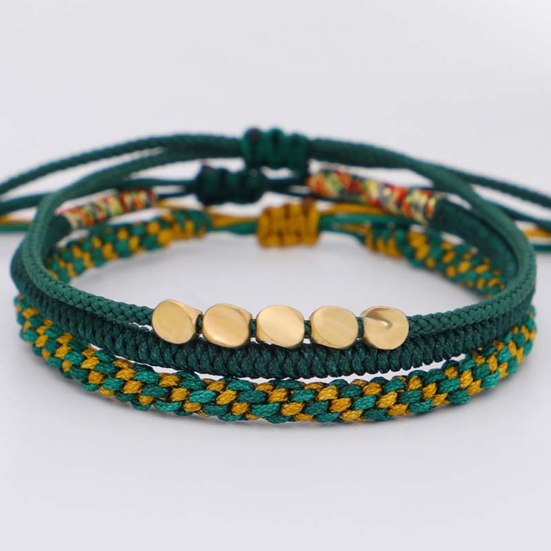 KarmaRipple's 3 PCS Tibetan Bronze Beadwork Balancing Protection Fortune Bracelet Set p20