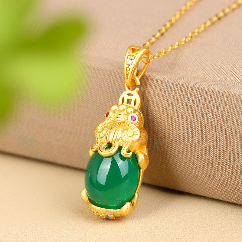 KarmaRipple's Authentic Jade PiXiu Balance Pendant p2