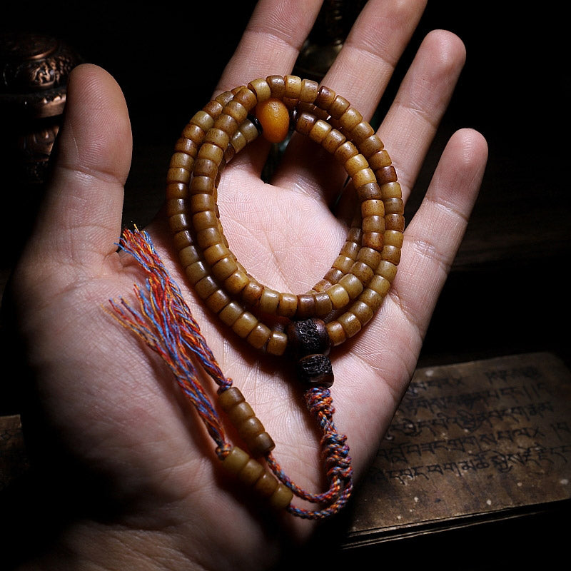 KarmaRipple's Tibet 108 Mala Beadwork Yak Bone Amber Balance Bracelet p7
