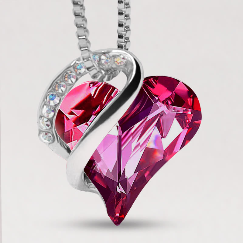 KarmaRipple's Love Heart Birthstone Balancing Energy Pendant Necklace p50