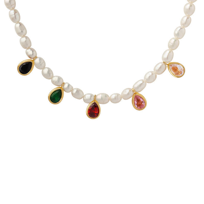 KarmaRipple's Pearl Gemstone Stone Purity Pendant Necklace p12