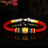 Round Perfect Knot Silver Buckle Red Rope / 15cm