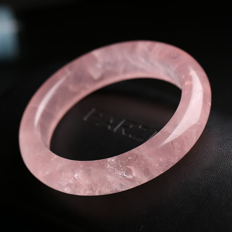 KarmaRipple's Authentic Rose Quartz Love Caring Bracelet Bangle p13
