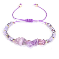 KarmaRipple's Amethyst Purify Knit Bracelet