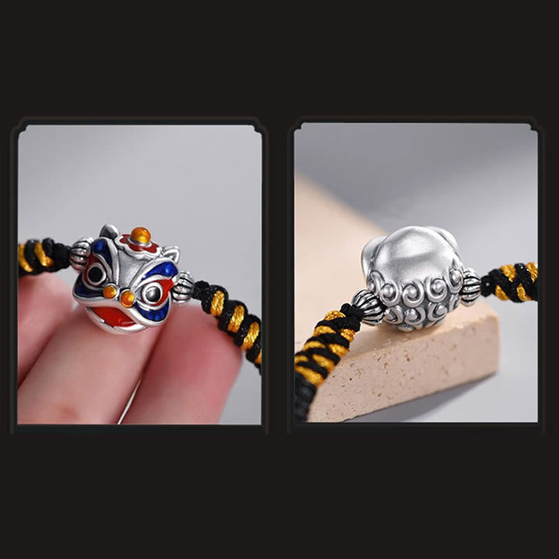 KarmaRipple's Handmade Dancing Lion Fortune Woven String Bracelet p6