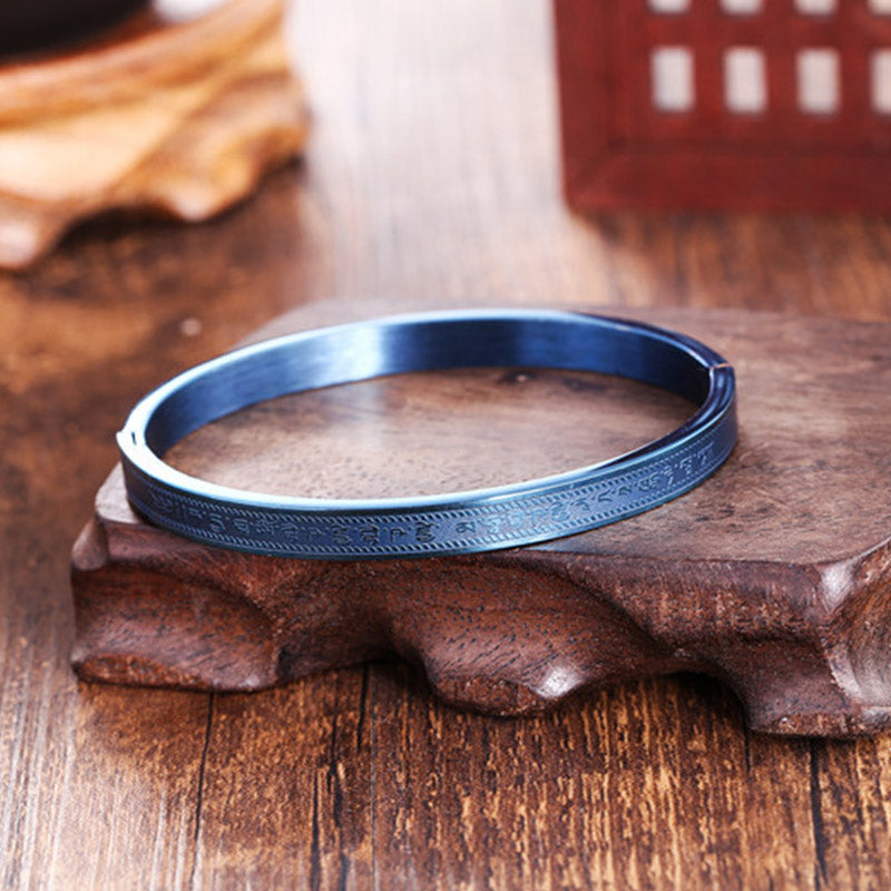 KarmaRipple's Titanium Steel Blessing Bracelet Bangle p4