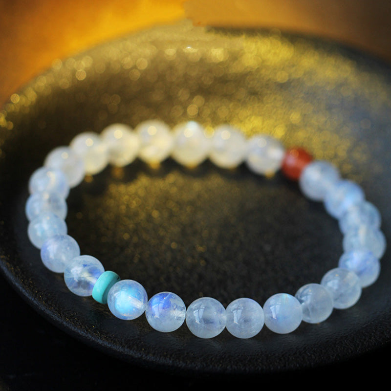 KarmaRipple's Moonstone Calm Balancing Positive Bracelet p1