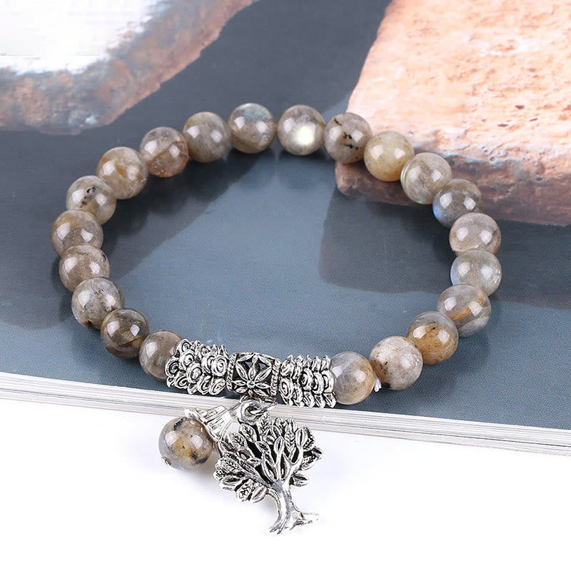 KarmaRipple's Authentic Gemstone Tree of Life Fortunate Talisman Stretch Bracelet p43