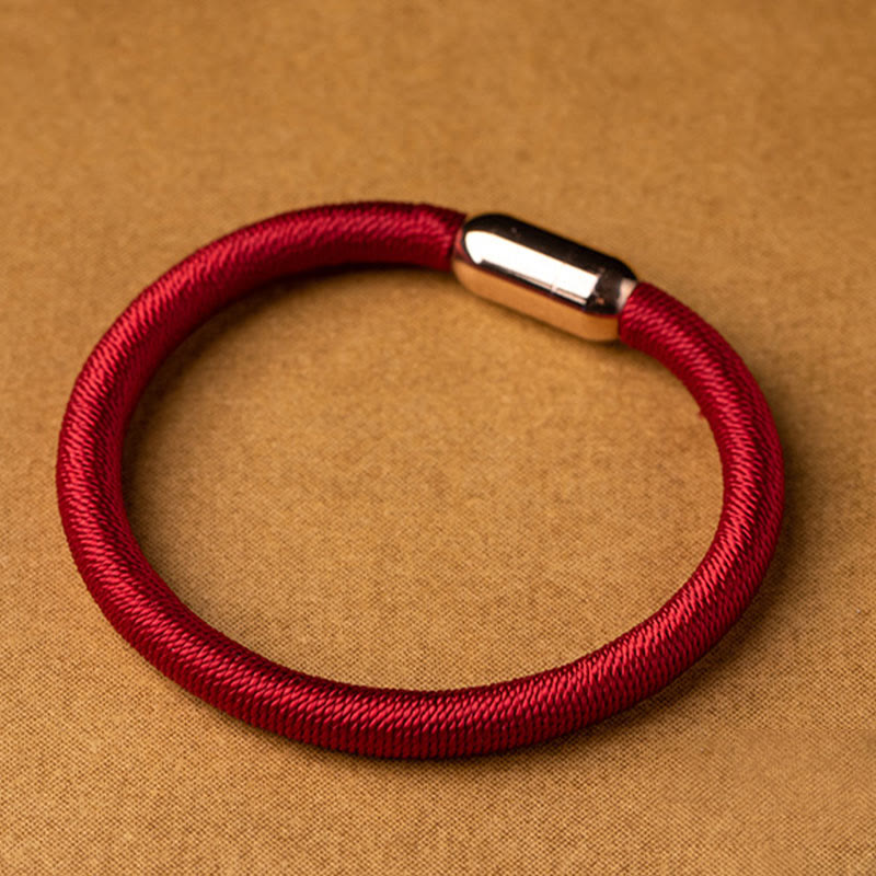 KarmaRipple's Tibetan Handmade King Kong Weave Protection Magnetic Buckle Woven Bracelet ( p18