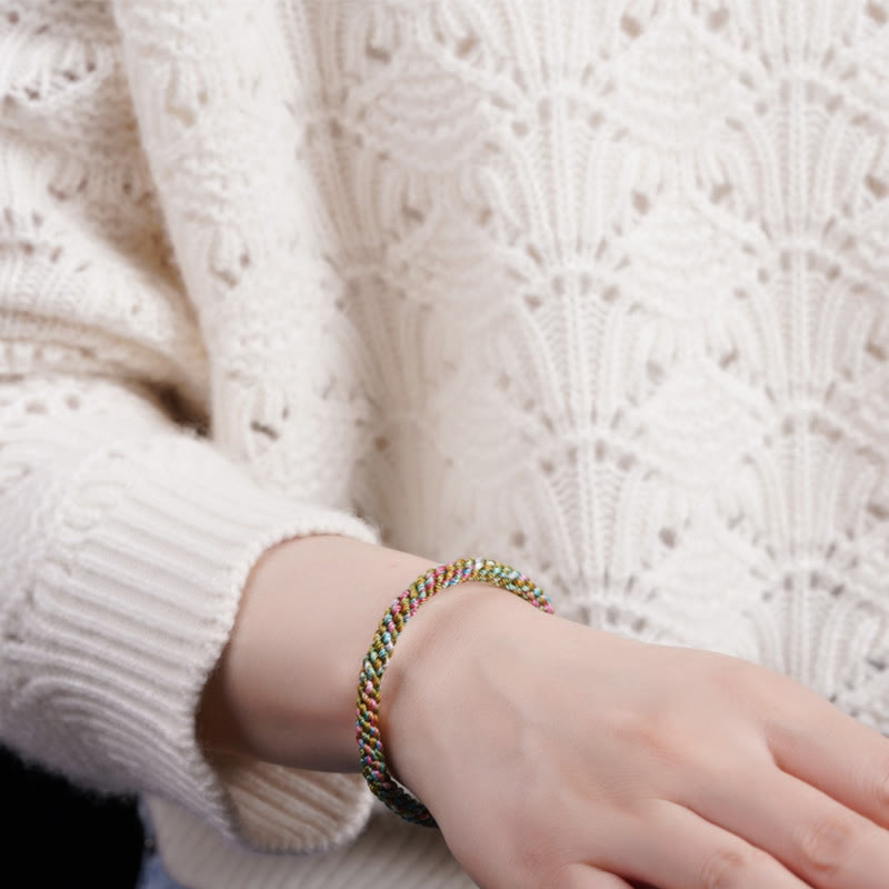 KarmaRipple's Colorful Rope Fortune Handcrafted Woven Child Adult Bracelet p9