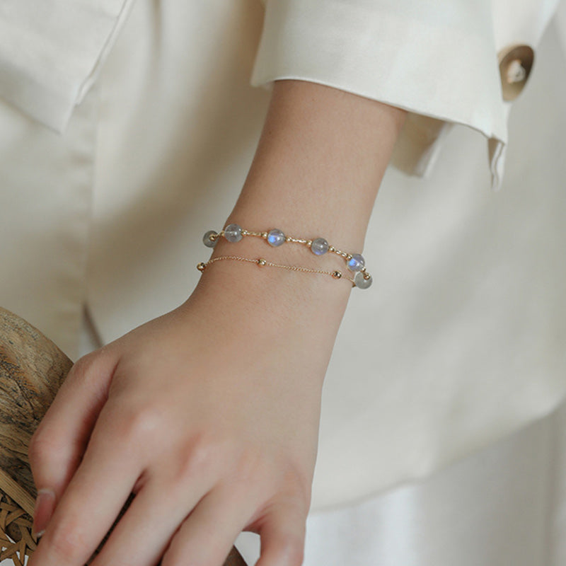 KarmaRipple's Moonstone'sitive Charming Chain Bracelet p6