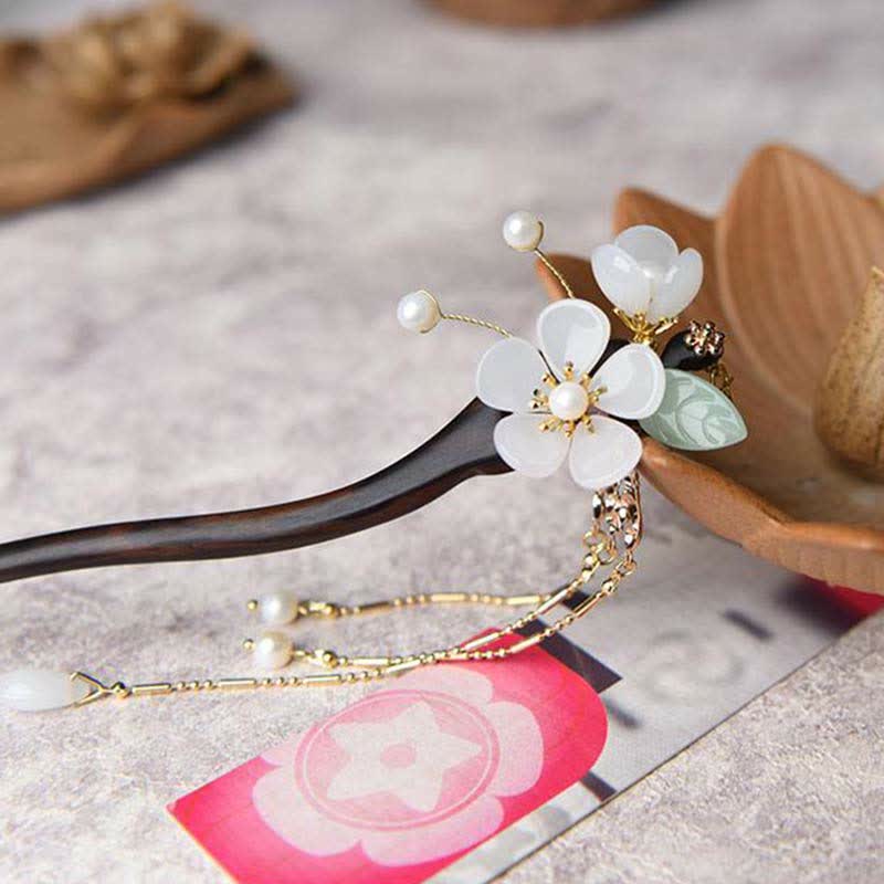 KarmaRipple's Ebony Flower Protection Blessing Hairpin Decorations p5