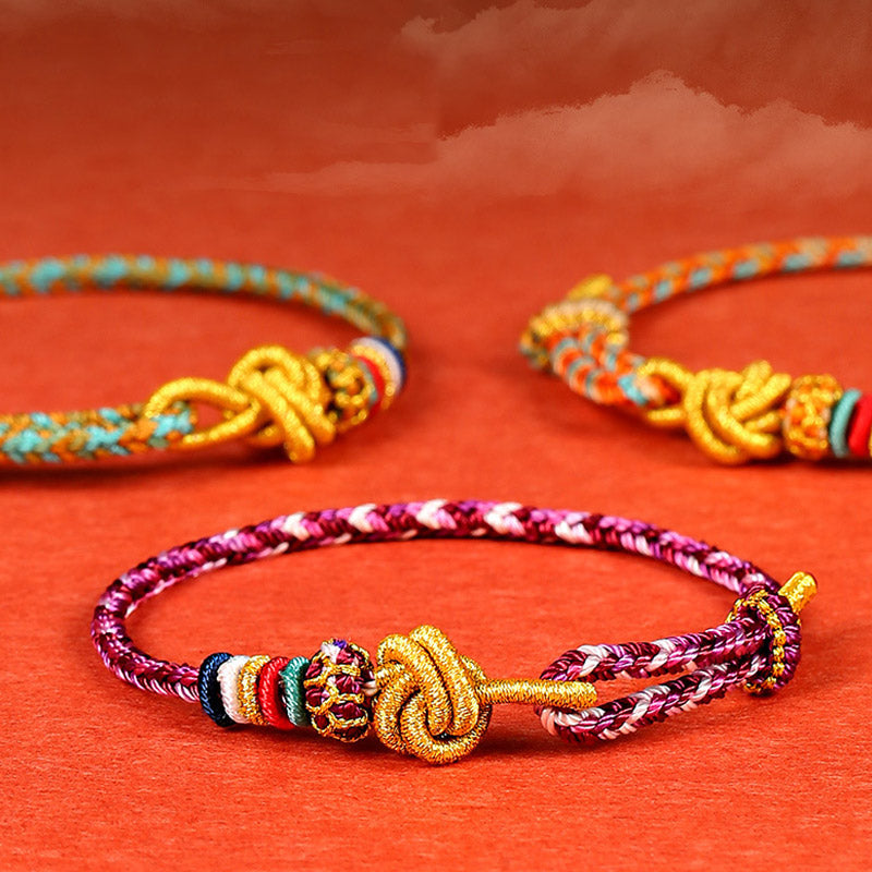 KarmaRipple's Handmade Dunhuang Colorful Rope Protection Braid String Bracelet p15