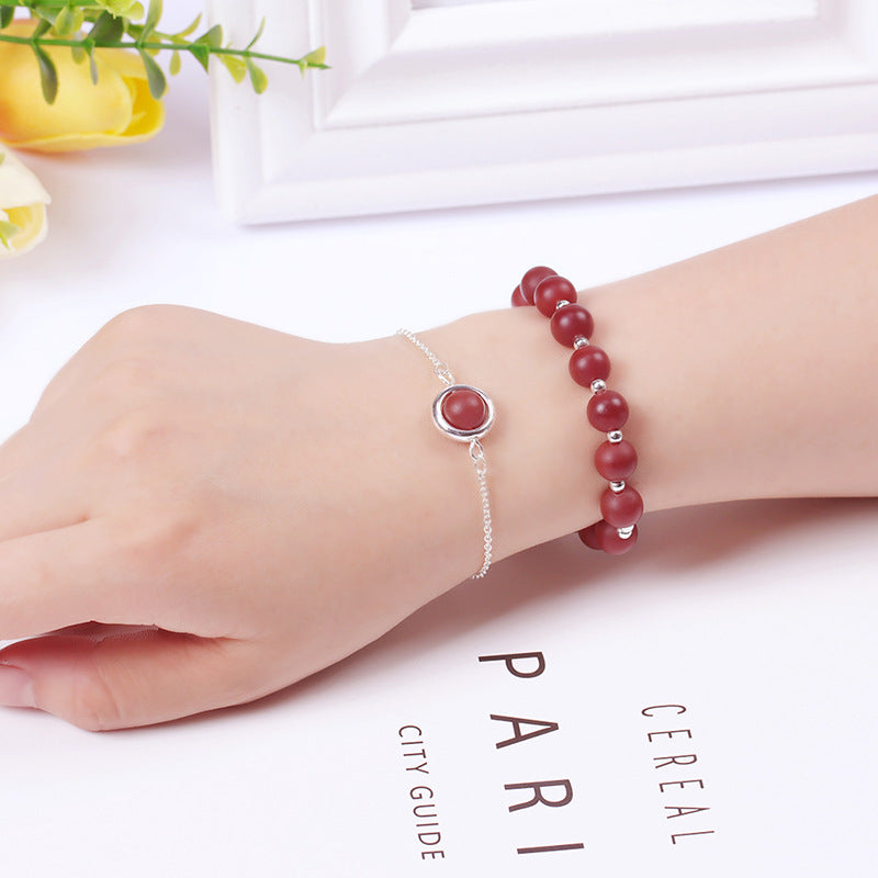 KarmaRipple's Sun Stone Strawberry Quartz Gemstone'sitive Bracelet p18