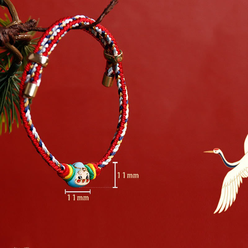 KarmaRipple's Colorful Rope Zongzi Pattern Fu Character Fortune Handmade Bracelet p15