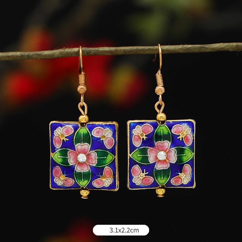 KarmaRipple's Lotus Butterfly Flower Alloy Bronze Enlightenment Drop Earrings p20