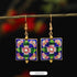 Square Dark Blue Flower 3.1*2.2cm
