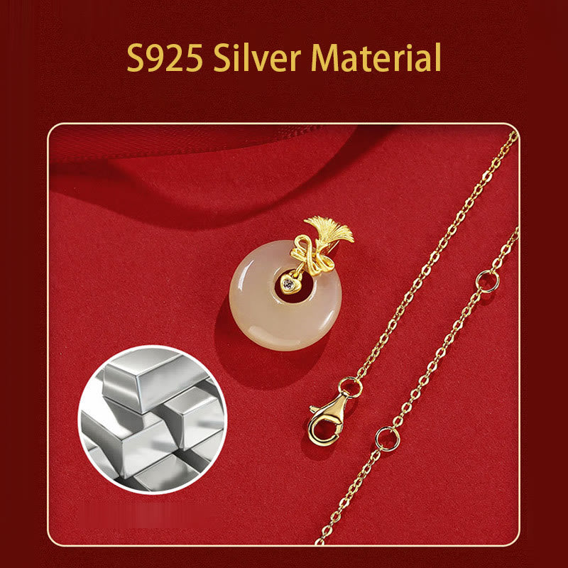 KarmaRipple's 925 Sterling Silver Authentic Hetian Jade Carnation Flower Prosperity Pendant Necklace p8