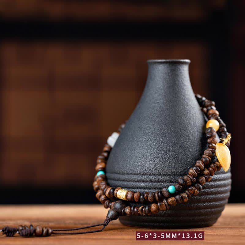 KarmaRipple's 108 Mala Beadwork 925 Sterling Silver Brunei Agarwood Red Agate PiXiu Hetian Jade Peace Strength Bracelet p8