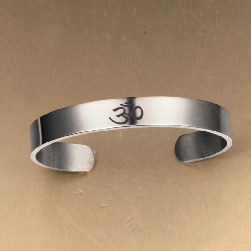 KarmaRipple's Tibetan OM Symbol Mindfulness Cuff Bracelet Bangle p5