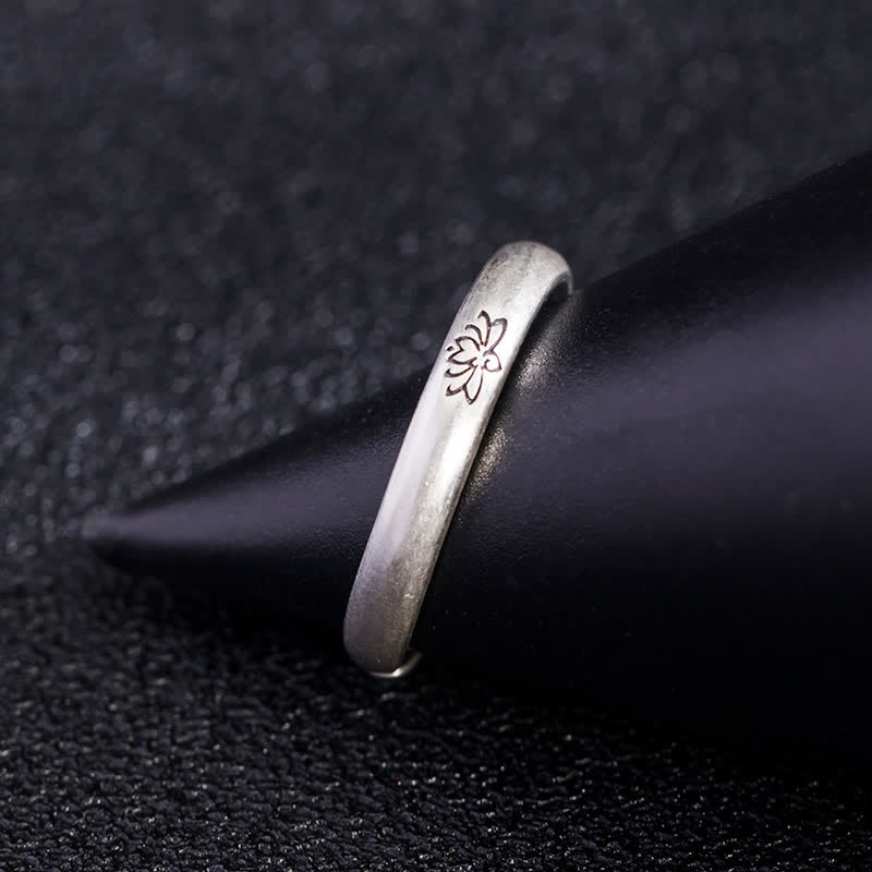KarmaRipple's 925 Sterling Silver Lotus Flower Enlightenment Ring p7