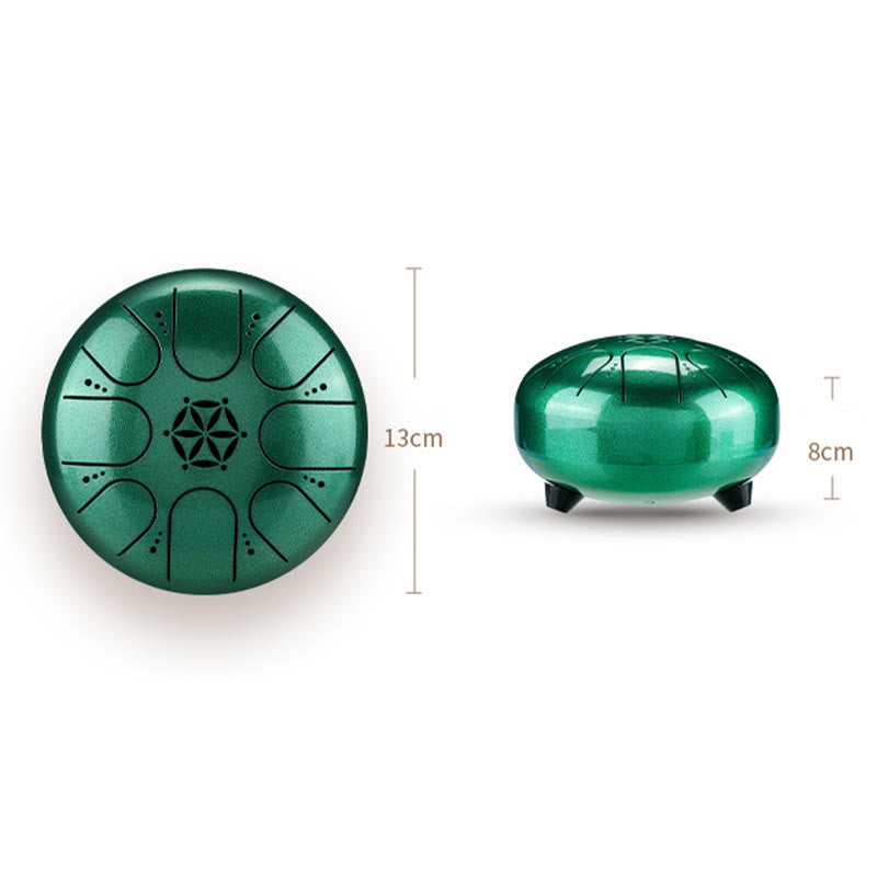 KarmaRipple's Steel Tongue Drum Sound Balancing Meditation Yoga Drum Kit 8 Note 5 Inch With Carry Bag p11