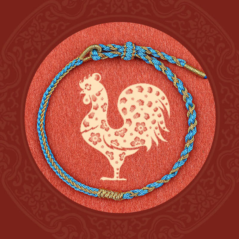 KarmaRipple's Handmade Chinese Zodiac Rabbit Rooster Rat Horse Dragon Protection Braid String Bracelet p21