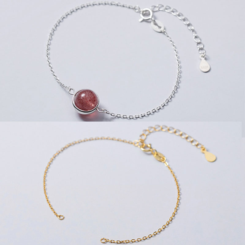 KarmaRipple's 925 Sterling Silver Semi-finished Chain Blessing Bracelet p6