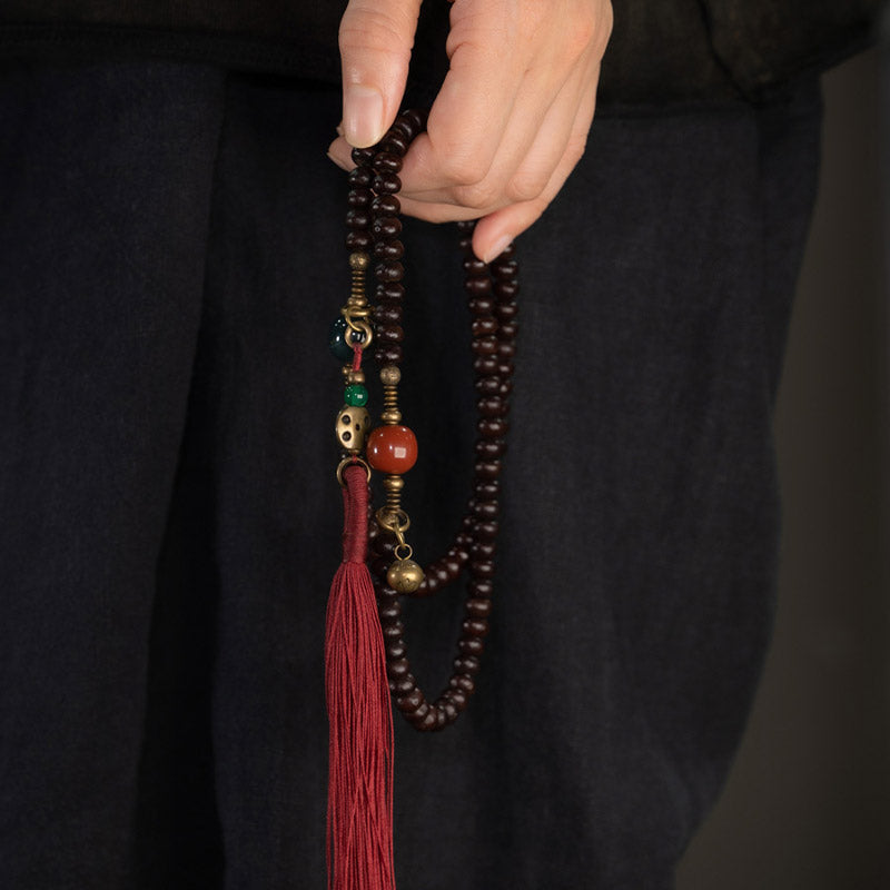 KarmaRipple's 108 Mala Beadwork Authentic Tibet Purple Bodhi Seed Auspiciousness Bracelet p5