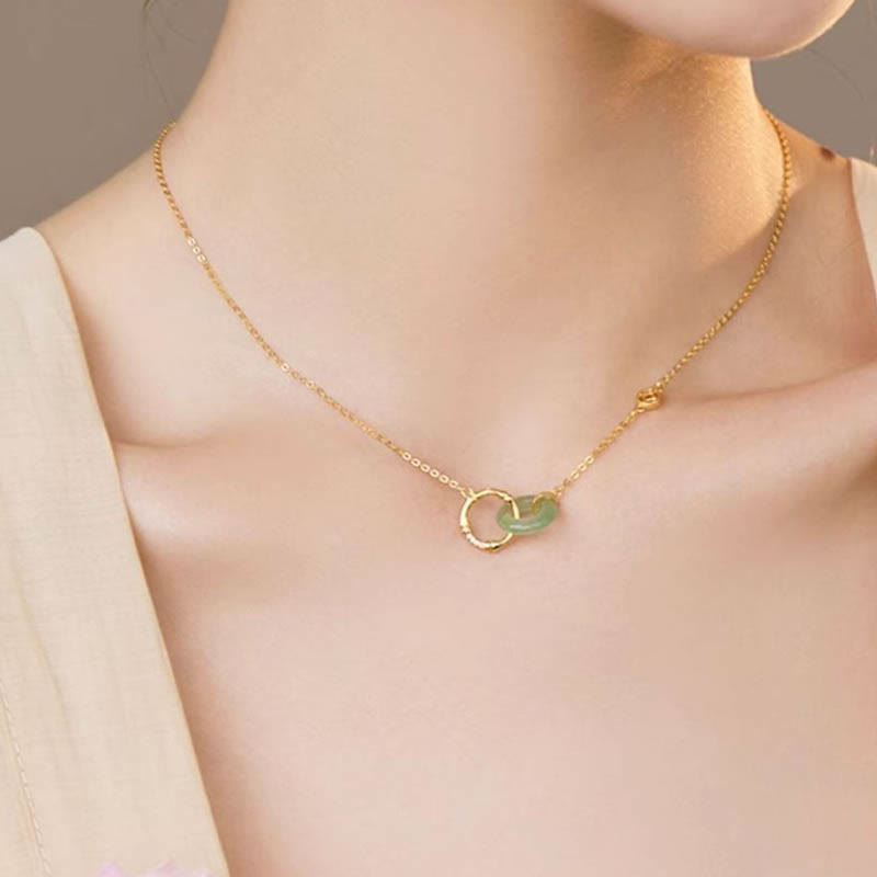 KarmaRipple's 925 Sterling Silver Authentic Green Aventurine Peace Buckle Bamboo Coin Prosperity Pendant Necklace p6