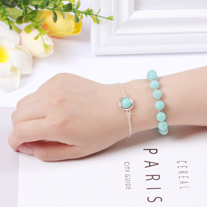 KarmaRipple's Sun Stone Strawberry Quartz Gemstone'sitive Bracelet p62