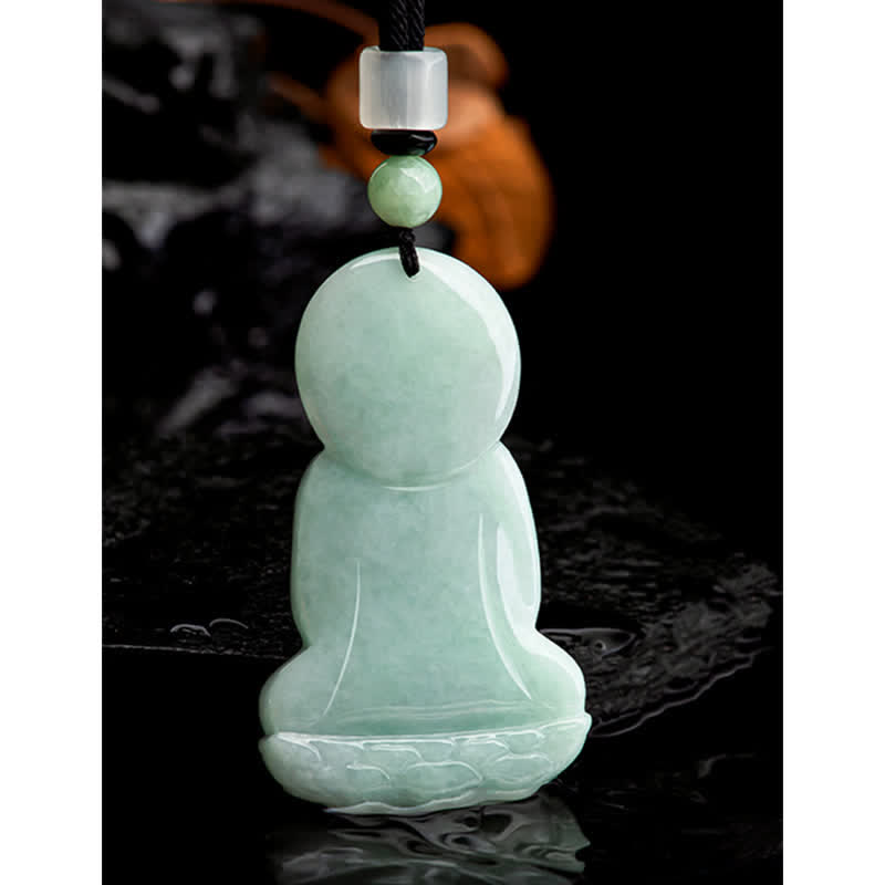 KarmaRipple's Amitabha Buddha Jade Amulet Compassion String Pendant p15