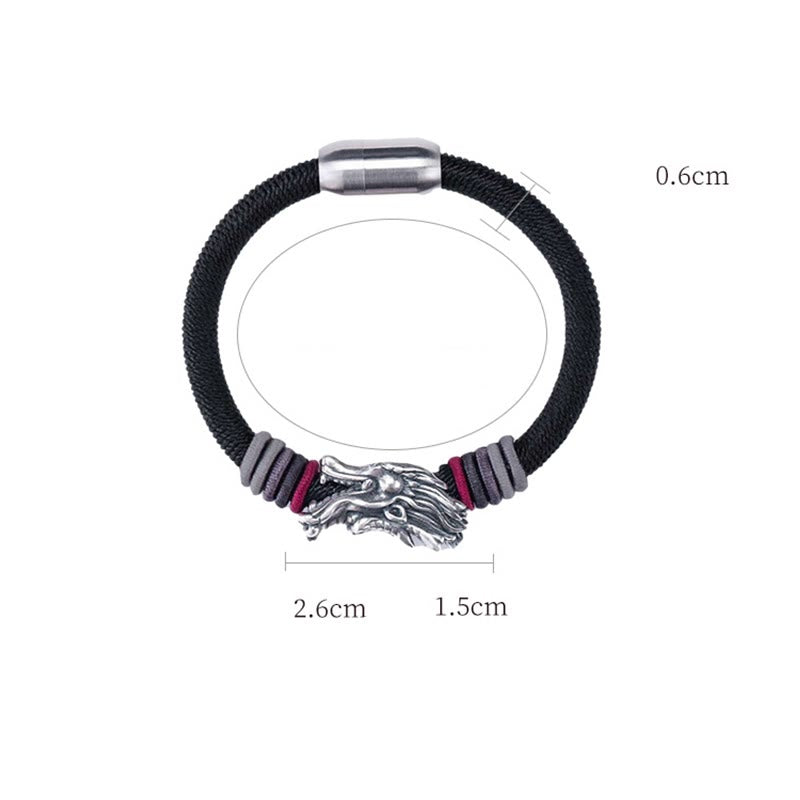 KarmaRipple's 999 Sterling Silver Dragon Fortune Handcrafted Woven Child Adult Bracelet ( p10
