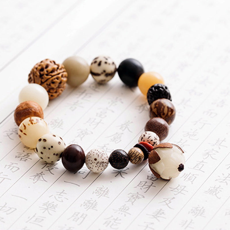 KarmaRipple's Bodhi Seed Lotus Wisdom Peace Wrist Mala Bracelet p17