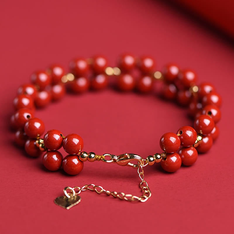 KarmaRipple's Authentic Cinnabar Beaded Blessing Bracelet p9