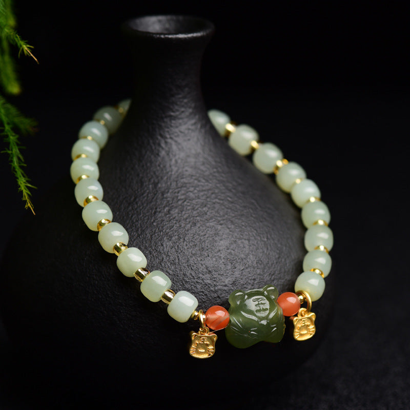 KarmaRipple's Chinese Zodiac Fortunate Tiger Jade Abundance Bracelet p2