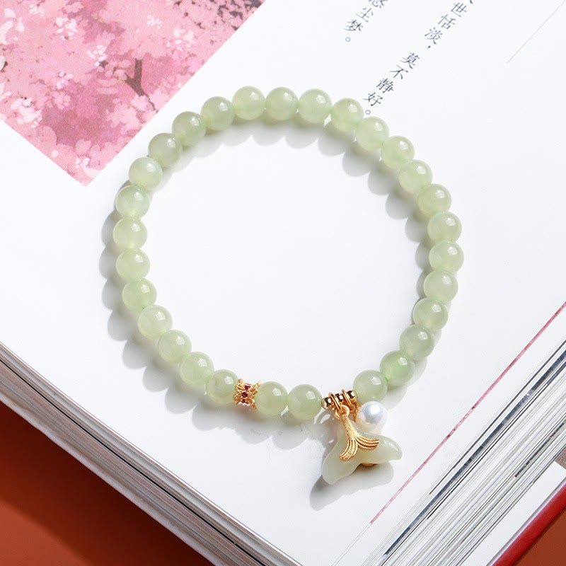 KarmaRipple's 925 Sterling Silver Plated Gold Authentic Hetian Jade Bead Gourd Lotus Bamboo Fu Character Fortune Bracelet p10