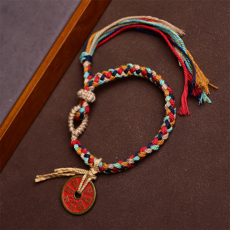 KarmaRipple's Handmade Bagua Balance Multicolored Rope Bracelet p3