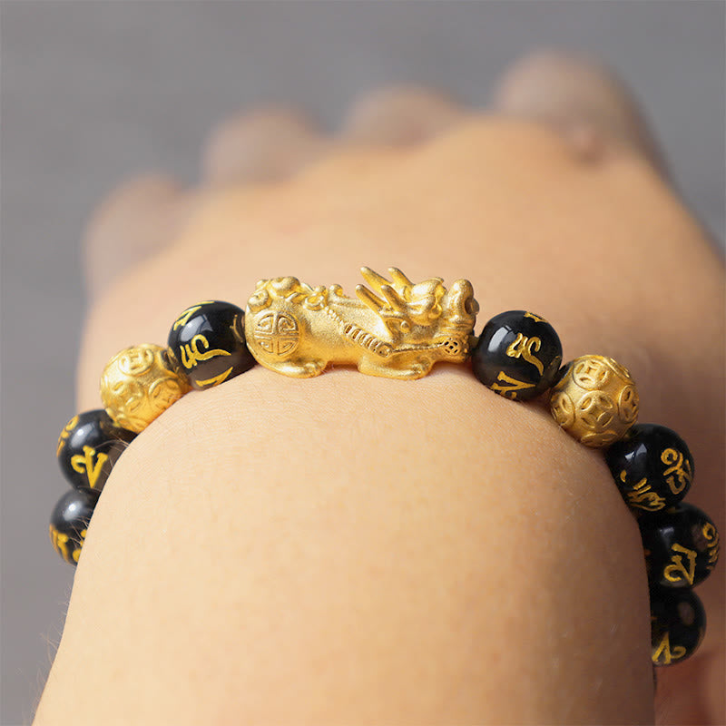 KarmaRipple's Feng Shui PiXiu Obsidian Attract Wealth Bracelet p6